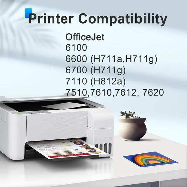 Alt view image 2 of 5 - Ennovor 932XL 933XL Ink Cartridges Combo Pack Replacement for HP 932XL/933 XL Ink Cartridge Compatible for HP OfficeJet 6100 6600 6700 7110 7510 7612 7610 Printers