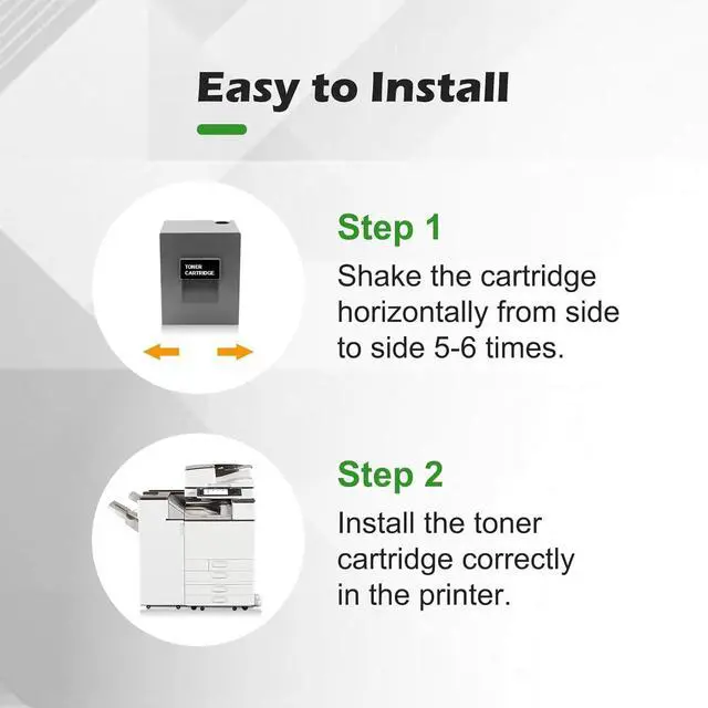 Alt view image 6 of 7 - MP-C8002 Toner Cartridge High Yield Compatible with Ricoh MPC8002 Toner use for Ricoh MP C6502 C8002 Printer (842083 842084 842085 842086)