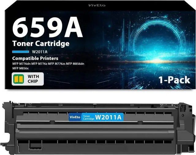 Main image of Ennovor 659A Toner Cartridge with Chip Replacement for HP 659A W2011A Toner Cartridge for Color Laser Enterprise MFP M776 M856x M856dn M776z M776dn Printers, 1 Pack 659A Toner Cyan