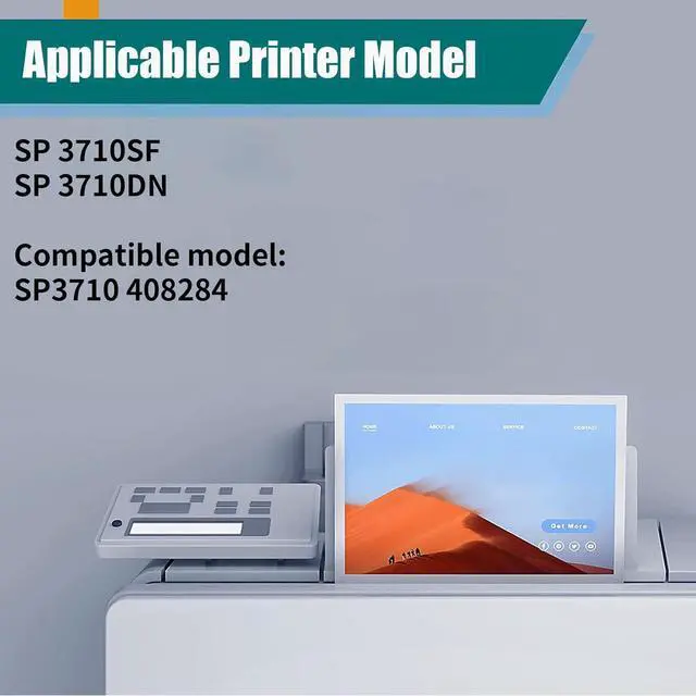 Alt view image 2 of 7 - Ennovor Compatible SP3710 408284 Black Toner Cartridge Replacement for Ricoh SP 3710SF SP 3710DN Printer(7000 Pages) (2Pack Black)