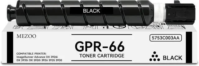 Main image of Ennovor GPR66 GPR-66 Black Toner Cartridge Compatible for Canon GPR66 5753C003AA Toner for ImageRUNNER Advance DX 3926i DX 3935i DX 3930i 3926 3935 3930 Printer(1-Pack)