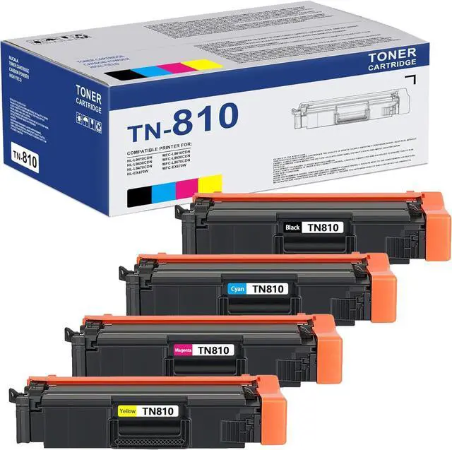 Main image of Ennovor TN810 TN-810 Toner Cartridge 4 Pack Replacement for Brother TN810 TN-810 TN810XL TN-810XL for MFC-L9610CDN HL-L9430CDN HL-L9410CDN (TN810 BKCMY)