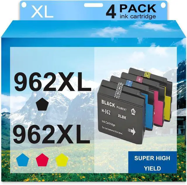 Main image of Ennovor 962XL Ink Cartridge Compatible Replacement for HP 962 for HP OfficeJet Pro 9010 9012 9013 9014 9015 9016 9019 9020 9022 9025 9026 9027 9028 9029 Ink Cartridges,Combo Pack(BK C M Y)