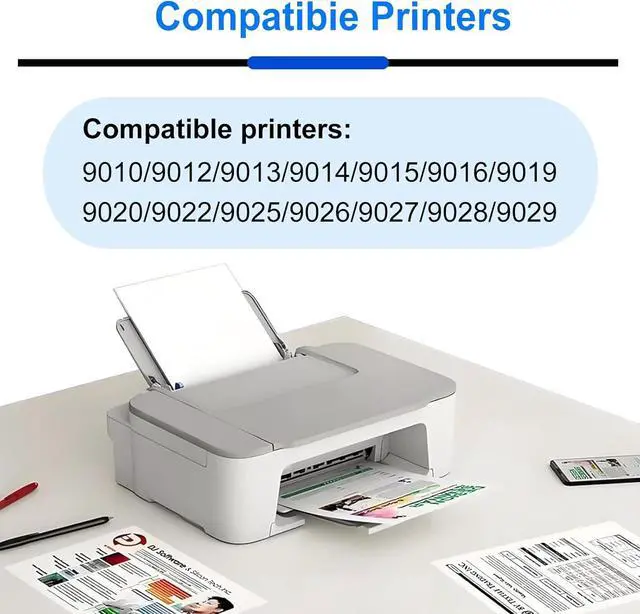 Alt view image 2 of 7 - Ennovor 962XL Ink Cartridge Compatible Replacement for HP 962 for HP OfficeJet Pro 9010 9012 9013 9014 9015 9016 9019 9020 9022 9025 9026 9027 9028 9029 Ink Cartridges,Combo Pack(BK C M Y)