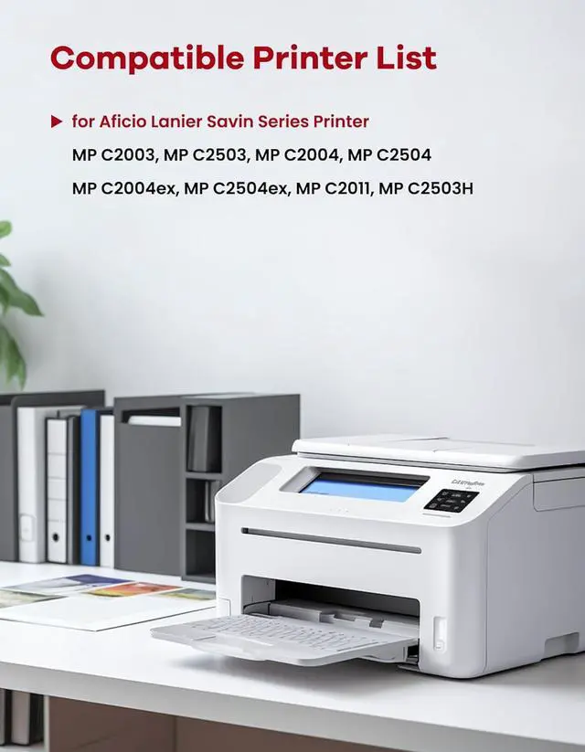 Alt view image 2 of 7 - Ennovor MP C2003 MP C2503 Toner Cartridge 841918 Toner Replacement for Ricoh Aficio Lanier Savin MP C2003 C2503 C2004 C2504 Printer Ink Black 2-Pack