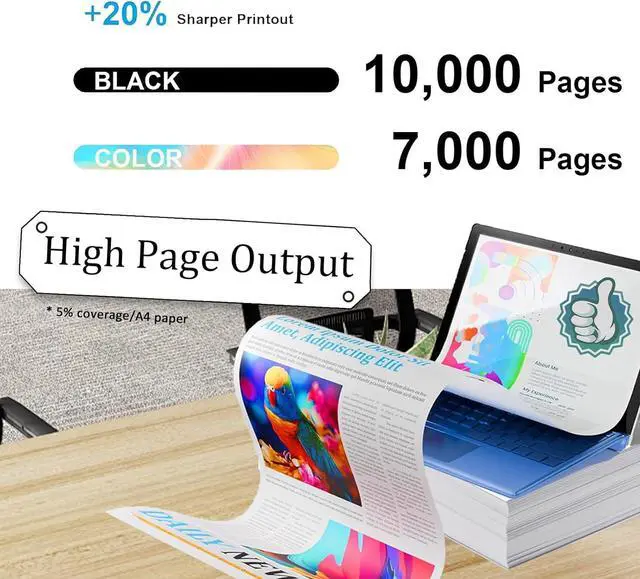 Alt view image 3 of 7 - Ennovor Compatible for HP 975X Ink Cartridge Combo Pack Replacement for 975X Cartridges Fit for HP PageWide 77dn 452dw 452dn 477dn 477dw 552dw 577z 577dw Managed P55250dw P57750dw Printers