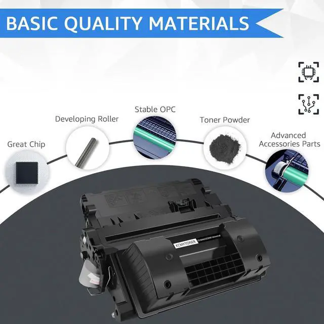 Alt view image 4 of 5 - Ennovor 4 Pack Compatible for HP 90X CE390X Toner Cartridge Black for Laserjet M602x M602n M602dn M603n M603dn M4555f M4555h M4555fskm