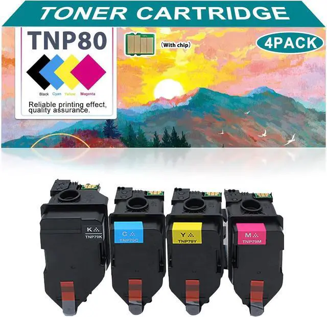Main image of Ennovor TNP80 Toner Cartridge Compatible for Konica Minolta TNP80 Quality Toner for Konica Minolta Bizhub C3320i C3300i Printers, 1 Pack,Combination Package ×4