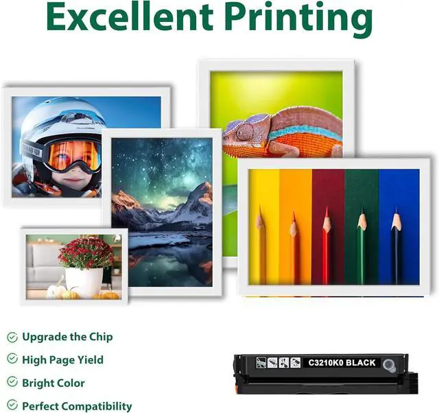 Alt view image 4 of 6 - Ennovor Remanufactured C3224 C3326 Toner Cartridge Black Replacement for Lexmark C3224 Toner C3210K0 Compatible with C3224 MC3224 MC3326 C3326 MC3426 C3426 Series Printer Black Toner, 1-Pack