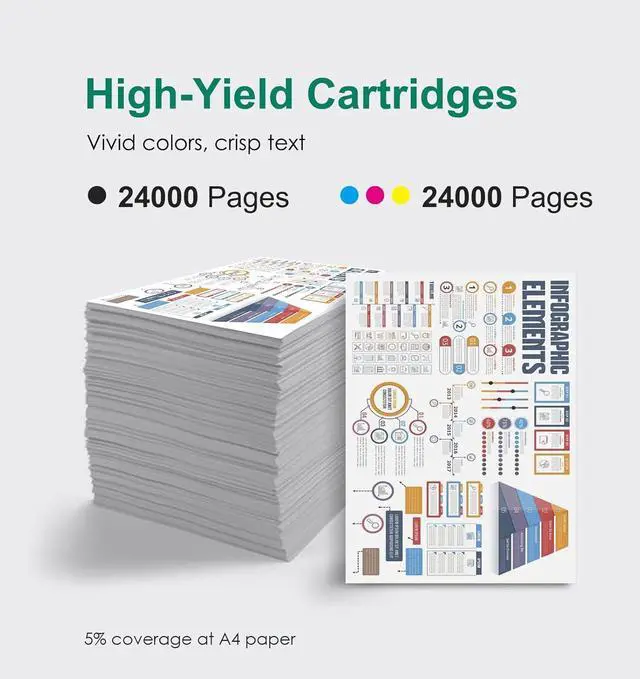 Alt view image 3 of 7 - Ennovor Compatible C911 C931 C941 Toner for OKI 45536424 45536423 45536422 45536421 Toner Cartridges Replacement Set for C911 C931 C941 C911dn C931dn C931e C941dn C941e Printers (4 Pack)