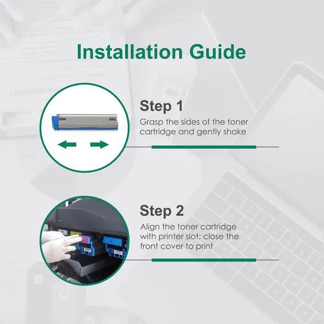Alt view image 6 of 7 - Ennovor Compatible C911 C931 C941 Toner for OKI 45536424 45536423 45536422 45536421 Toner Cartridges Replacement Set for C911 C931 C941 C911dn C931dn C931e C941dn C941e Printers (4 Pack)
