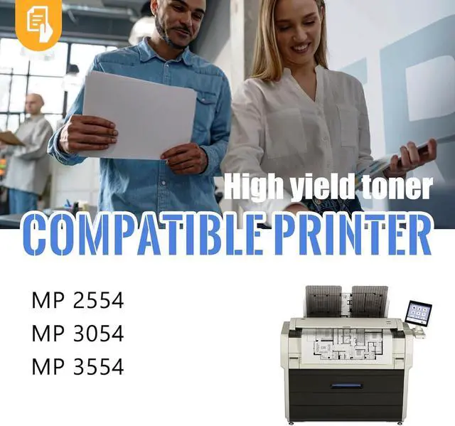 Alt view image 2 of 6 - Ennovor 1 Pack MP 3554 Black Toner Cartridge Replacement for Ricoh 841993 Work with MP 2554 3054 3554 | 841993