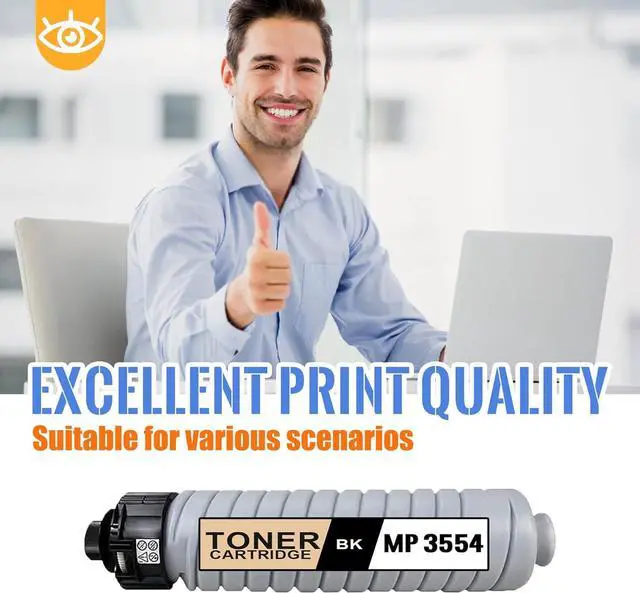 Alt view image 6 of 6 - Ennovor 1 Pack MP 3554 Black Toner Cartridge Replacement for Ricoh 841993 Work with MP 2554 3054 3554 | 841993