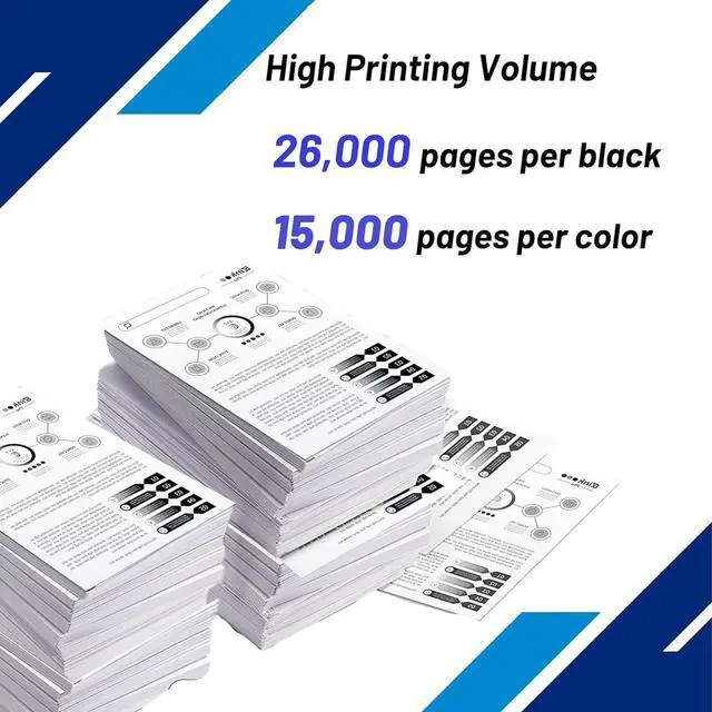 Alt view image 3 of 7 - Ennovor 006R01509 006R01510 006R01511 006R01512 Toner Cartridge Compatible for Xerox WorkCentre 7525 7530 7535 7545 7556 7830 7835 7845 7970 Printers, High Yield Printing 1*Black