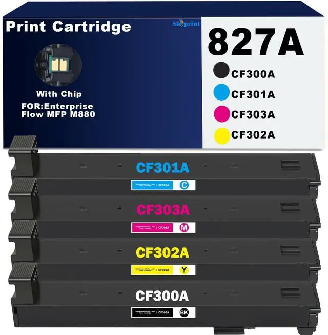 Main image of M880 827A Toner Cartridges Replacement for HP 827A Toner Use for HP Enterprise Flow MFP M880 M880z M880z+ M880z+ NFC Printers CF300A CF301A CF302A CF303A