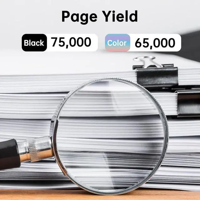 Alt view image 3 of 6 - Ennovor GPR61 Toner Cartridge Black Cyan Magenta Yellow 4 Pack, GPR-61 3763C003AA 3764C003AA 3765C003AA 3766C003AA Compatible with Canon ImageRUNNER Advance DX C5840i C5850i C5860i C5870i Printers