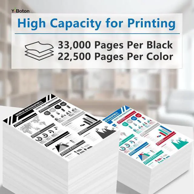 Alt view image 3 of 6 - Ennovor IM C4500 IM C6000 IMC4500 IMC6000 Toner Cartridge 842279 842280 842281 842282 Replacement for IM C4500 IM C5500 IM C6000 Printer (4-Pack,Black Cyan Magenta Yellow)