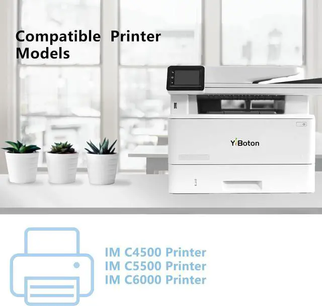 Alt view image 4 of 6 - Ennovor IM C4500 IM C6000 IMC4500 IMC6000 Toner Cartridge 842279 842280 842281 842282 Replacement for IM C4500 IM C5500 IM C6000 Printer (4-Pack,Black Cyan Magenta Yellow)