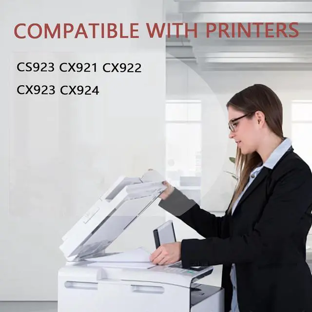 Alt view image 2 of 7 - Ennovor CS923 Toner Cartridges 4 Pack High Yield Replacement Cartridge for Lexmark CS923 76C0HK0 76C0HC0 76C0HM0 76C0HY0 Toner Cartridge for Lexmark CS923 CX921 CX922 CX923 CX924 Printers