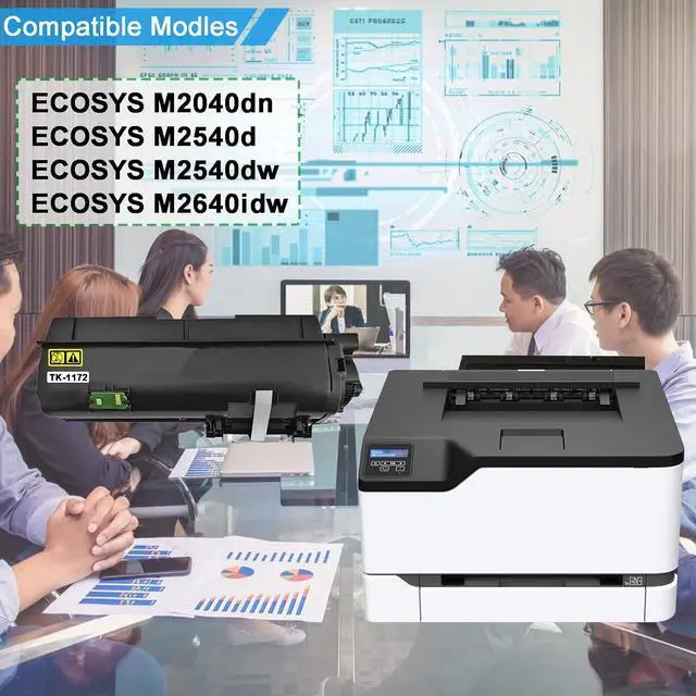 Alt view image 2 of 7 - Ennovor TK1172 TK-1172 Black Toner Cartridge Replacement for Kyocera TK-1172 Black Toner Compatible for Kyocera ECOSYS M2540dw M2040dn M2640idw Printer, 7,200 Pages (2-Pack)