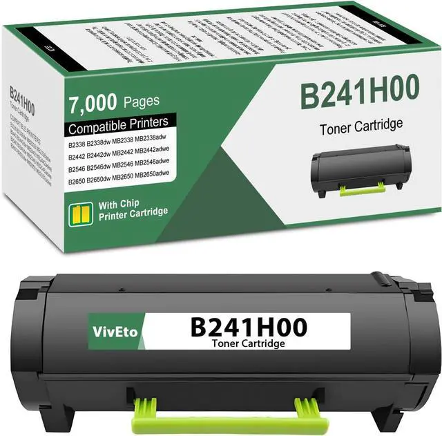 Main image of Ennovor B241H00 Black Toner Cartridge (with Standard Chip) Repalcement for Lexmark B241H00 Toner Cartridge for B2338 B2338dw B2442 B2442dw MB2338 MB2442 Printers, 1 Pack High Yield MB2442 Ink