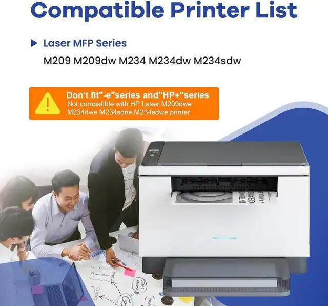 Alt view image 2 of 6 - Ennovor 134A Black Toner Cartridge 2-Pack [with Chip] 134A W1340A 134X W1340X Toner Cartridge Replacement for HP 134A Toner Cartridge Works with Laser M209dw MFP M234dw M234sdw M234sdn Printer Ink