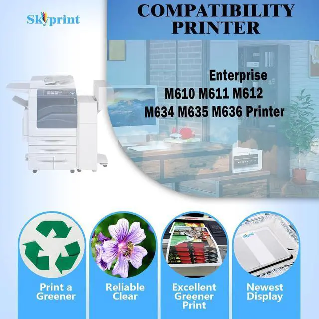Alt view image 2 of 5 - Ennovor High Yield 147Y Black Toner Cartridge W1470Y with New Chip Compatible with HP 147Y Toner for use with HP Enterprise M610 M611 M612,MFP M634 M635 M636 Series Printer