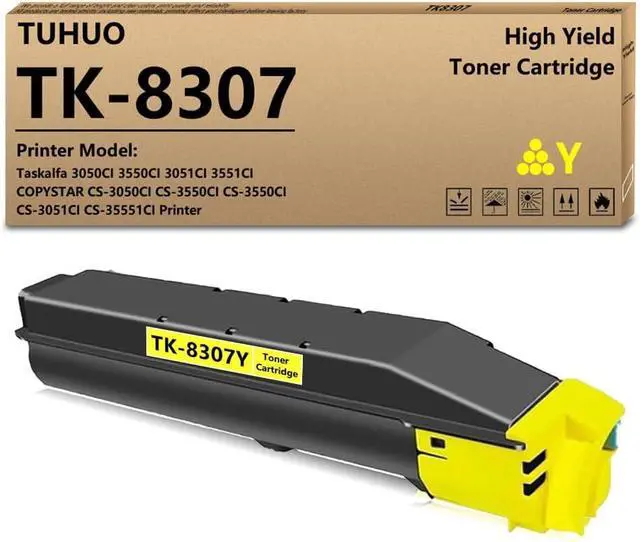 Main image of Ennovor TK8307 TK-8307 1-Pack Yellow Toner Compatible Replacement for TK-8307Y for Kyocera TASKalfa 3050ci 3550ci CS-3050ci CS-3550ci Printer (22,500 Pages) High Yield