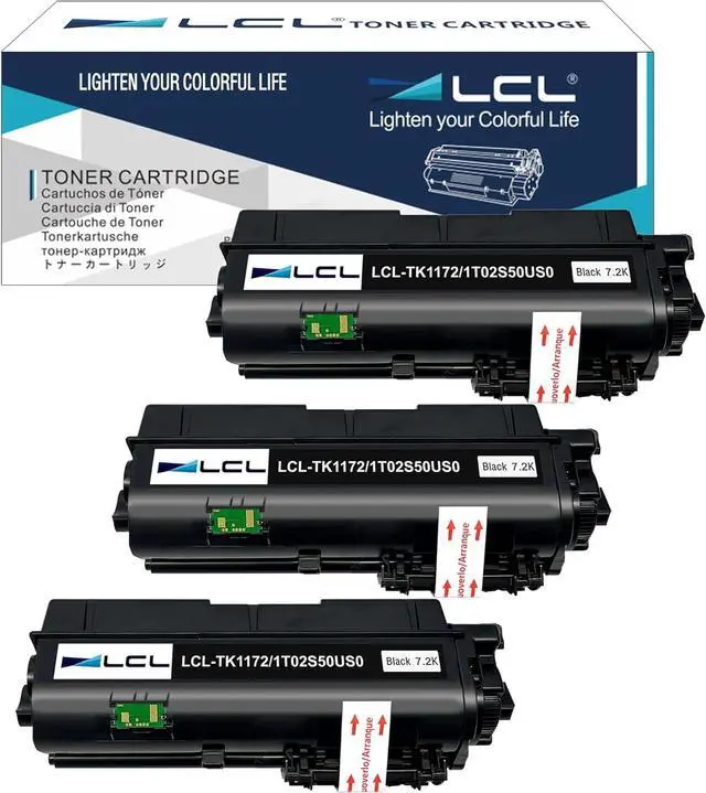 Main image of Ennovor LCL TK-1172 TK1172 Black Toner Cartridge Replacement for Kyocera TK 1172 TK-1172 for EcoSys M2040dn M2540d M2540dw M2640idw Printers (7200 Pages, 3-Pack)