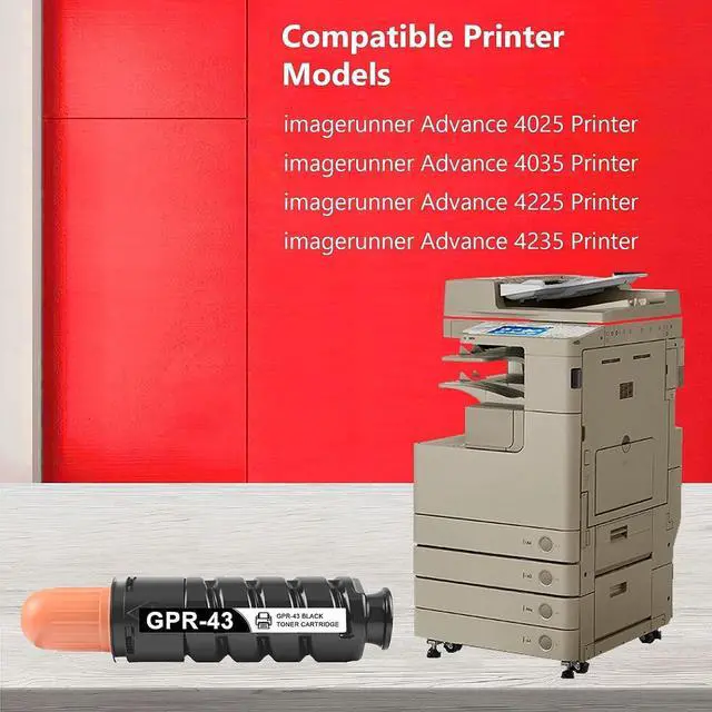 Alt view image 2 of 6 - Ennovor GPR43 Toner Cartridge : 1 Pack GPR43 GPR-43 Toner PIONOS Compatible Replacement for Canon GPR43 imagerunner Advance 4025 4035 4225 4235 Printer, Black