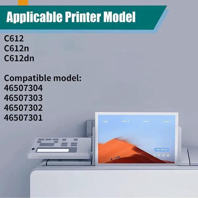 Alt view image 2 of 7 - Ennovor C612 Drum Unit Compatible for OKI 46507304 46507303 46507302 46507301 ,High Yield Work with C612 C612n C612dn Image Drum (1Black)