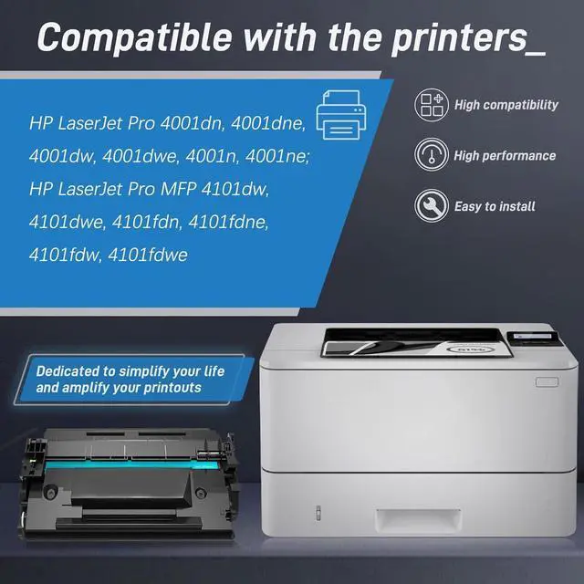 Alt view image 3 of 6 - Ennovor 148A Black Toner Cartridge Replacement for HP 148A Toner for Laser Pro 4001dn 4001dne 4001dw 4001dwe 4001n 4001ne MFP 4101dw 4101dwe 4101fdn 4101fdne 4101fdw 4101fdwe Printer (1 Pack, W1480A)