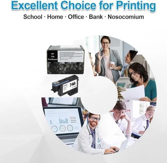 Alt view image 4 of 5 - Ennovor Universal Printhead Compatible with 746 P2V25A Z6 Z9 Plotter Four Color Printhead