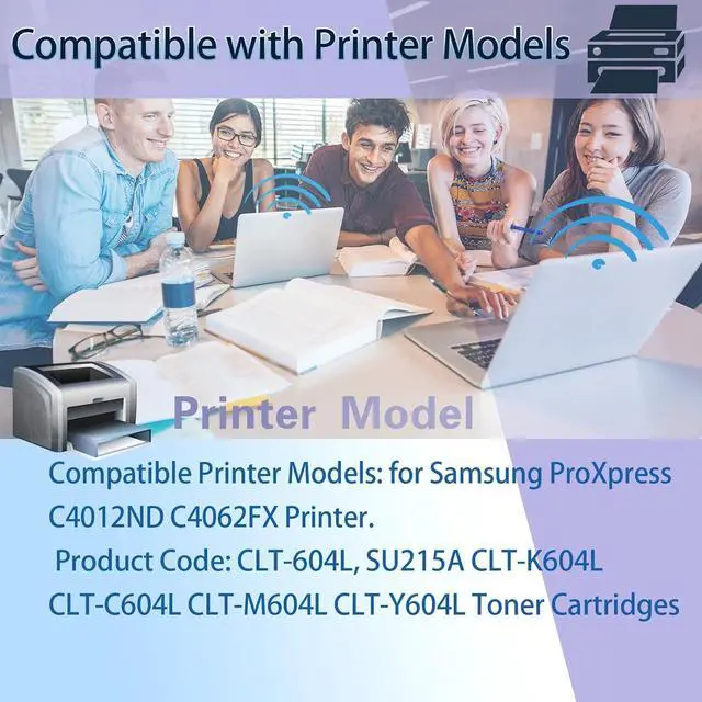 Alt view image 2 of 6 - Ennovor CLT-604L SU215A CLT-K604L CLT-C604L CLT-M604L CLT-Y604L Toner Cartridges Compatible with Samsung ProXpress C4012ND C4062FX Printer, High Yield 16000 Pages, Ultra Clear Printing (Black)