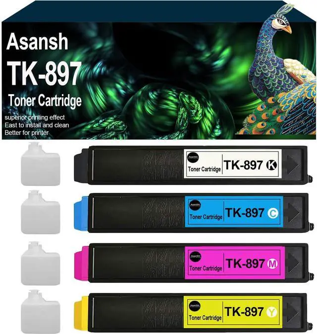 Main image of Ennovor Remanufactured TK-897 TK897 TK 897 Toner Cartridge Use for Kyo cera Mita ECOSYS FS-C8520 FS-C8525 FS-C8020 FS-C8025 FS-C8030 TASKalfa 255c 206ci 206 256ci 256 256c 205 205c Printers (4-Pack)
