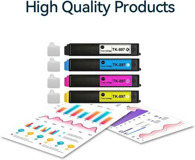 Alt view image 3 of 5 - Ennovor Remanufactured TK-897 TK897 TK 897 Toner Cartridge Use for Kyo cera Mita ECOSYS FS-C8520 FS-C8525 FS-C8020 FS-C8025 FS-C8030 TASKalfa 255c 206ci 206 256ci 256 256c 205 205c Printers (4-Pack)
