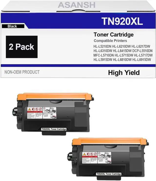 Main image of Ennovor TN-920XL TN920XL TN920 XL TN920V High Yield Toner Cartridge Use for HLL5210DN HLL5210DW HLL5215DW HLL6210DW HLL6217DW HLL6310DW HLL6415DW DCPL5510DN MFCL5710DN Printers (2-Black)
