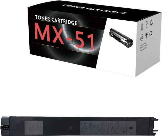 Main image of Ennovor MX-51 Compatible Black Toner Cartridge Replacement (with Chip), for Sharp MX-51, for MX-4110/4111/4112/4140/4141/5110/5111/5140/5141/4128NC/5128NC Printer Black