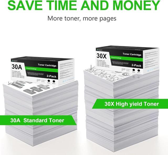 Alt view image 3 of 7 - Ennovor 30X CF230X Black High Yield Toner Cartridge 2Pack(with Chip): Replacement for HP 30X Toner Cartridge Work with Laser Pro M203 Laser Pro MFP M227 Series Printer | CF230X