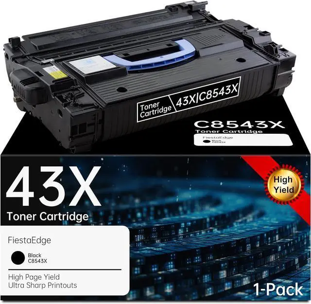 Main image of Ennovor 43X C8543X High Yield Black Toner Cartridge Replacement for HP 43X C8543X for 9000 9000n 9000dn 9000hnf 9000hns 9000LMFP 9000MFP 9000MFR Printer Toner - 1 Pack C8543X Black