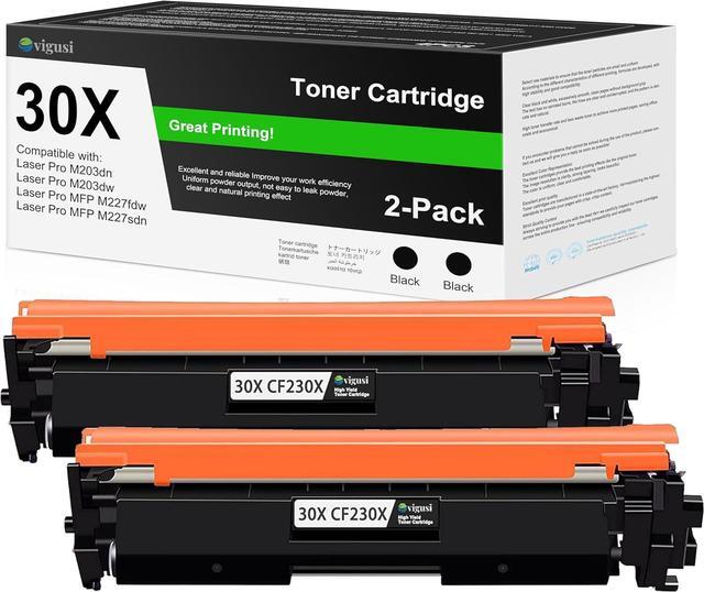 Main image of Ennovor 30X CF230X Black High Yield Toner Cartridge 2Pack(with Chip): Replacement for HP 30X Toner Cartridge Work with Laser Pro M203 Laser Pro MFP M227 Series Printer | CF230X