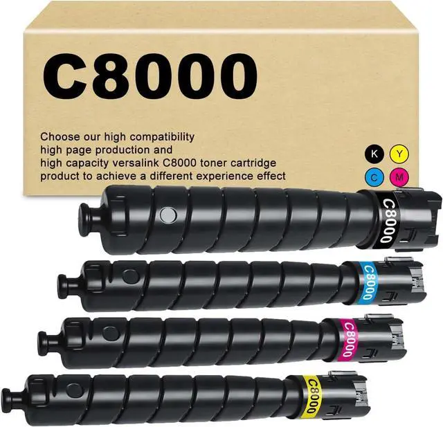 Main image of Ennovor VersaLink C8000 Toner Cartridge Extra High Capacity Replacement for Xerox C8000 106R04049 106R04048 106R04047 106R04046 Work for Versalink C8000 Printer (4-Color)