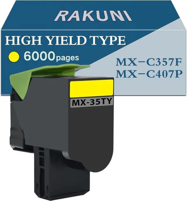 Main image of Ennovor MX-C35TY Yellow Compatible High Yield Toner Cartridge Replacement for Sharp MX-C35TB MX-C35TC MX-C35TM MX-C35TY, for Use in MX-C357F MX-C407P Printer (Yellow 6000 Pages)