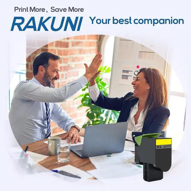 Alt view image 5 of 5 - Ennovor MX-C35TY Yellow Compatible High Yield Toner Cartridge Replacement for Sharp MX-C35TB MX-C35TC MX-C35TM MX-C35TY, for Use in MX-C357F MX-C407P Printer (Yellow 6000 Pages)