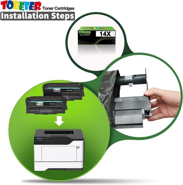 Alt view image 4 of 7 - Ennovor ToBeter Compatible 14X CF214X Black Toner Cartridge 17.5k High Yield Compatible for Enterprise 700 M712dn M712xh M712n M725 M725dn M725f M725z Printer Toner, 2 Pack Black (17,500 Pages)