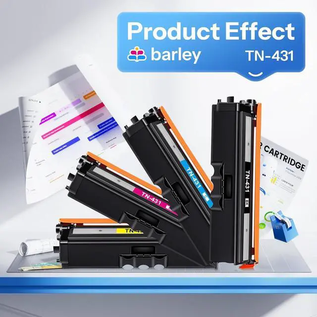 Alt view image 5 of 7 - Ennovor TN-431 TN431 4-Color Toner Cartridge Set 4 Pack Compatible TN431 TN-431 MFC L8900CDW Toner Cartridges Replacement for Brother TN431 TN-431 MFC-L8900CDW HL-L8360CDW Printer Ink.