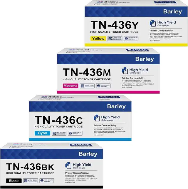 Main image of Ennovor TN-436 TN436 Super High Yield Toner Cartridge Set Compatible TN436BK TN436C TN436Y TN436M Replacement for Brother TN436 TN-436 MFC-L8900CDW HL-L8360 MFC-L9570CDW (4 Pack)