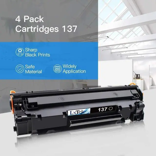 Alt view image 6 of 7 - Ennovor LxTek Compatible Toner Cartridge Replacement for Canon 137 Toner Cartridge CRG137 CRG 137 to use with ImageClass D570 MF236n MF232w MF216n MF244dw MF242dw MF232w(4 Pack, Black)