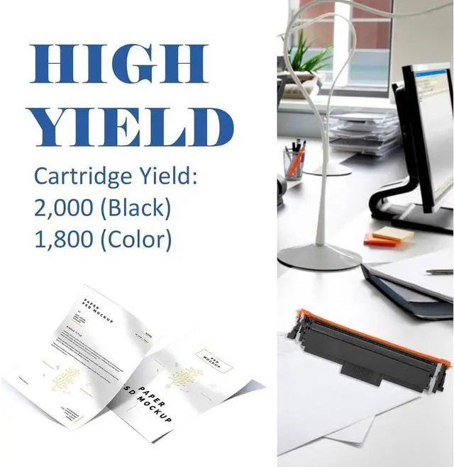 Alt view image 3 of 7 - Ennovor 210A Toner Cartridges 4 Pack: 210X 4301fdw Compatible for HP 210A 210 Toner Cartridges Set Color Pro MFP 4301fdn Pro 4201dw 4201dn Series Printer W2100A W2100X High Yield Ink (with Chip)