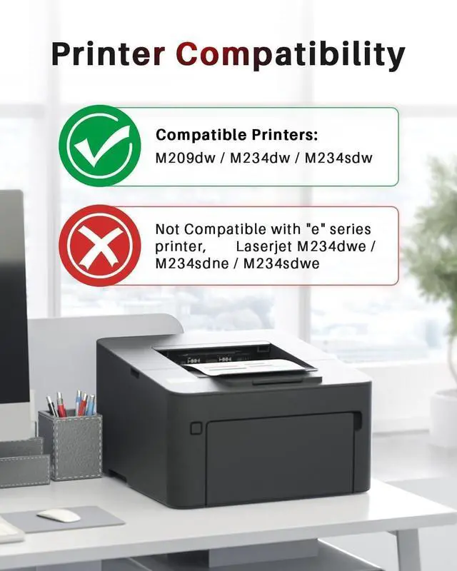 Alt view image 2 of 7 - Ennovor 134A Black Toner Cartridges (with Chip) Replacement Compatible for HP 134A 134X W1340A W1340X Toner Cartridges Work with Laserjet 209dw MFP M234dw M234sdw M234sdn Printer (2 Black)